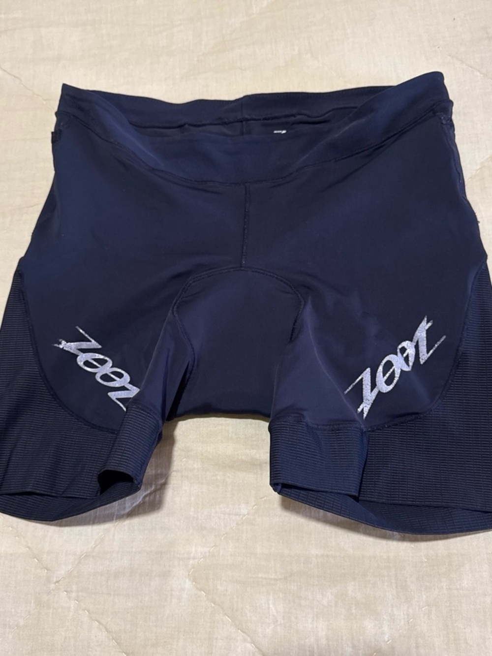 Zoot unisex black  Athletic Cycling Shorts with Reflective Logos